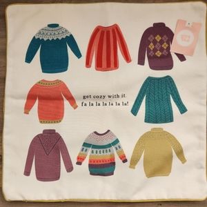 Holiday Winter Sweater Pillow Cover